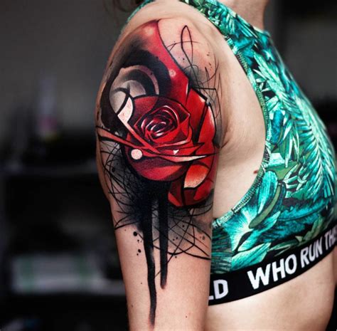 Red Rose Tattoos by Tattoo Artist Uncl Paul Knows