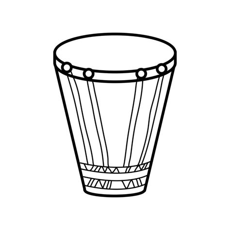 bongo drum instrument line style icon 2599757 Vector Art at Vecteezy