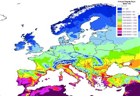 European Map of Temperature Accumulation (Degree Days). This map is ...