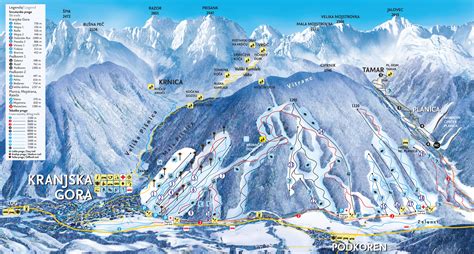 Kranjska Gora Trail Map • Piste Map • Panoramic Mountain Map