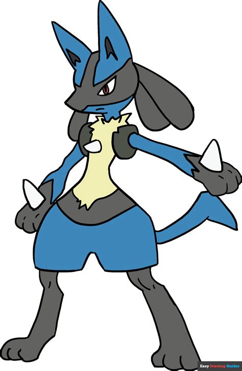 How to Draw Lucario Pokémon - Really Easy Drawing Tutorial