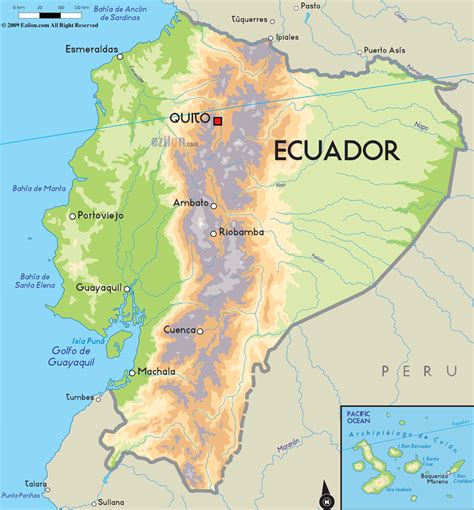 Ecuador Map - ToursMaps.com