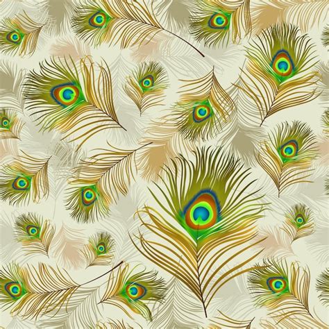 Free Vector | Peacock feather Seamless pattern