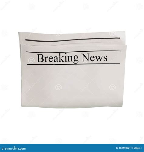 Mockup of Breaking News Newspaper Blank with Textured Space for Text ...