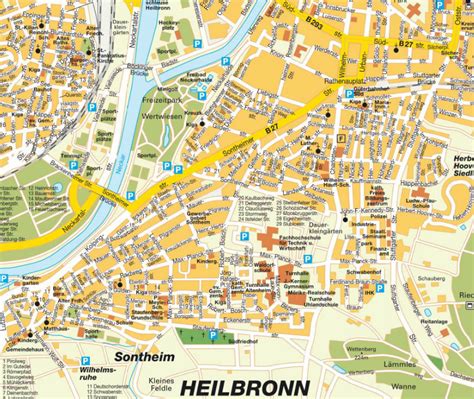 Heilbronn Map and Heilbronn Satellite Image