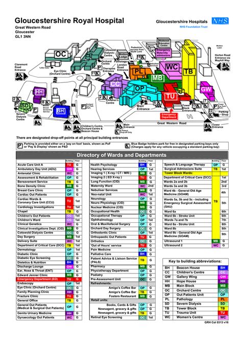 Gloucester Royal Hospital Map