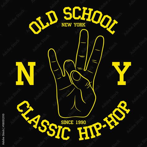 New York, NY Hip-Hop typography for design clothes, t-shirt. Print with ...