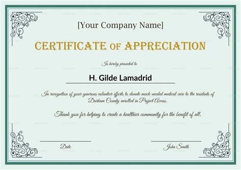 Get Our Free Employee Appreciation Certificate Template | Certificate ...