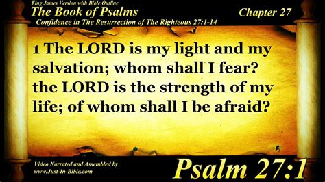 The Book of Psalms | Psalm 27 | Bible Book #19 | The Holy Bible KJV ...