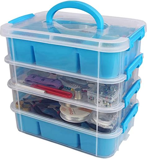 AmazonSmile: Stackable Plastic Craft Storage Containers by Bins ...