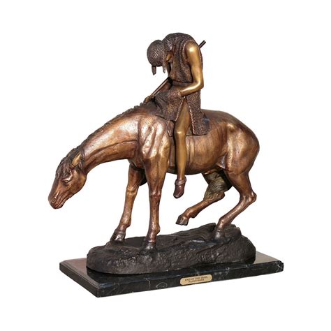 Bronze Frederick Remington End of the Trail Tabletop Sculpture ...