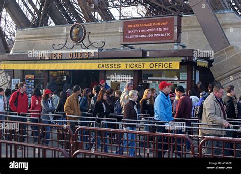 Ticket Office sales for entry to the Eiffel Tower, Paris, France ...