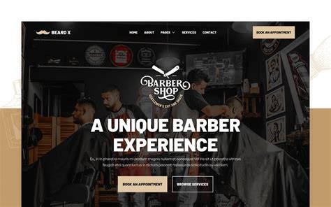 Beard X - Barber HTML5 Responsive Website Template