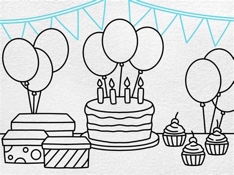 Draw a Birthday Party - HelloArtsy