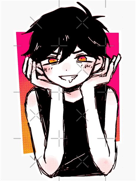 "MANIC OMORI " Sticker for Sale by kaejun | Redbubble