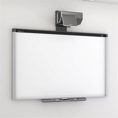 smart board 885ix whiteboard 3d model