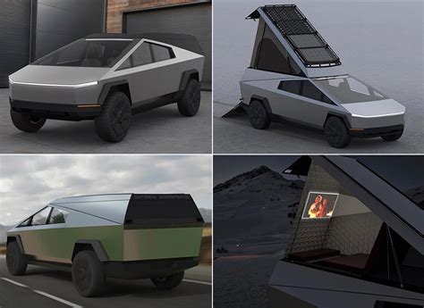 Space Camper Turns the Tesla Cybertruck Into a Mini Solar-Powered RV on ...