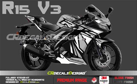 YAMAHA R15 v3 Custom Decals Wrap Stickers RACE Edition Kit – CR Decals ...