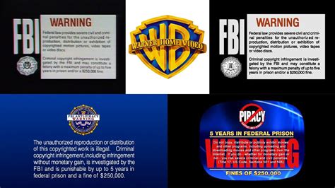 Warner Home Video FBI Warning Screens - YouTube