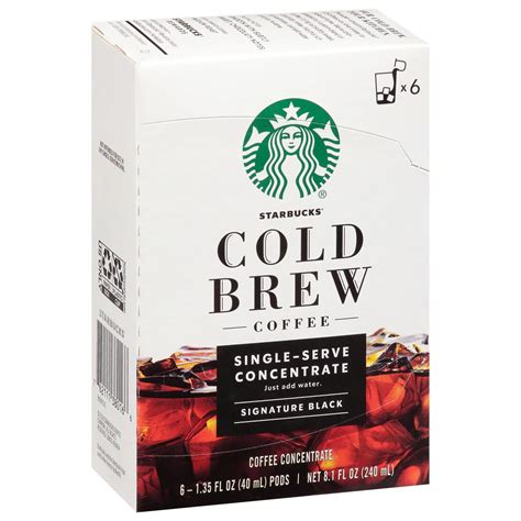 Starbucks Signature Black Cold Brew Single Serve Concentrate - Shop ...