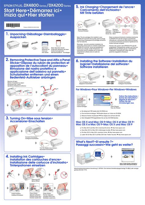 EPSON STYLUS DX4200 SERIES ALL IN ONE PRINTER START MANUAL | ManualsLib
