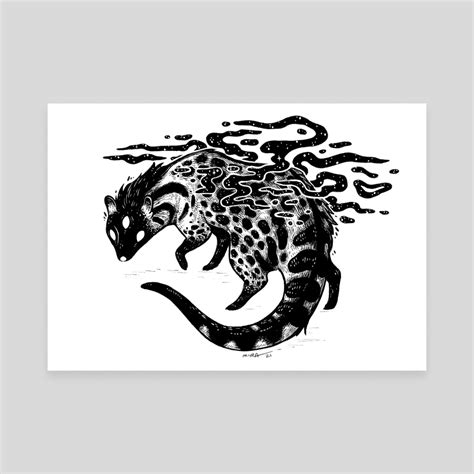 Malabar Large Spotted Civet, an art canvas by Miranda Zimmerman - INPRNT