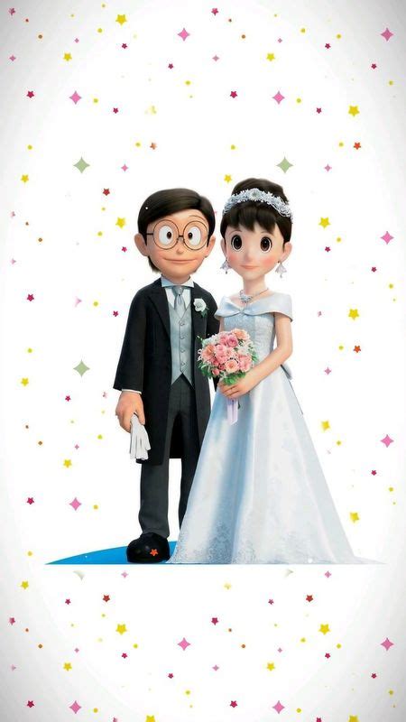 Nobita Shizuka Wedding - Wedding Dress Wallpaper Download | MobCup