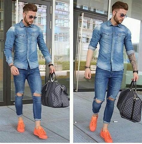 Accent colors always make an fit better . The orange shoes are on point ...