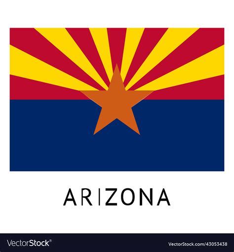 Arizona state flag Royalty Free Vector Image - VectorStock