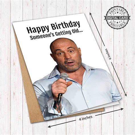 Joe Rogan Birthday Card Happy Birthday Someone's Getting - Etsy México