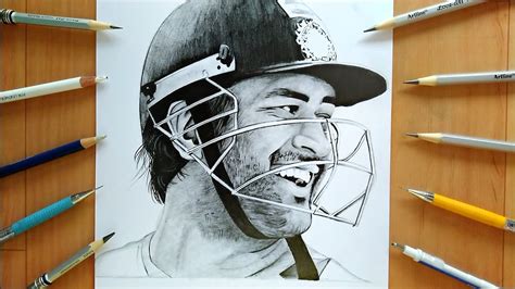 Ms Dhoni Pencil Art