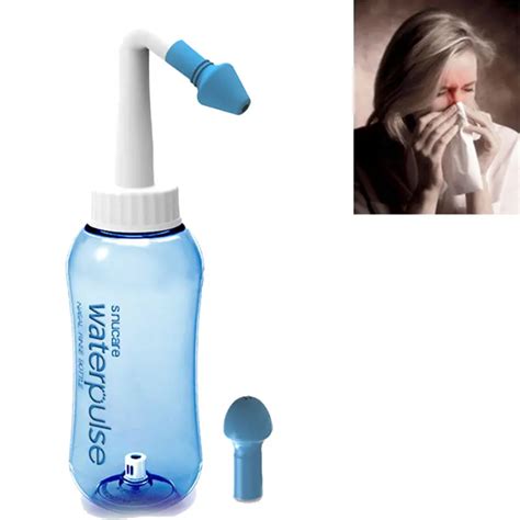 300ml Nasal Wash Neti Pot Sachets Sinus Nose Cleaner Bottle Nasal ...