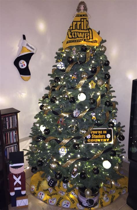 Our Steelers Christmas Tree! | Steelers christmas tree, Steelers ...