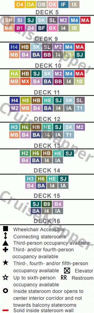 Norwegian Viva deck 9 plan | CruiseMapper