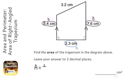 Right Trapezoid Area Formula