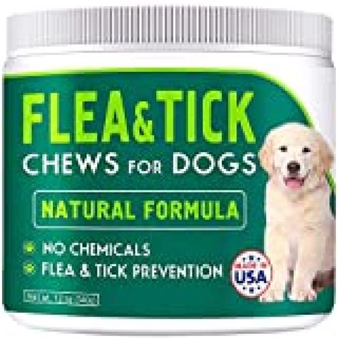 Chewable Flea and Tick Treats for Dogs - Made in USA - Natural Flea and ...