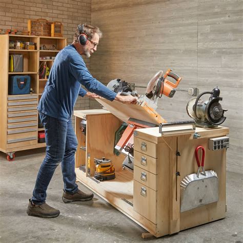 How to Build a Space-Saving Flip-Top Workbench Workshop Storage, Diy ...