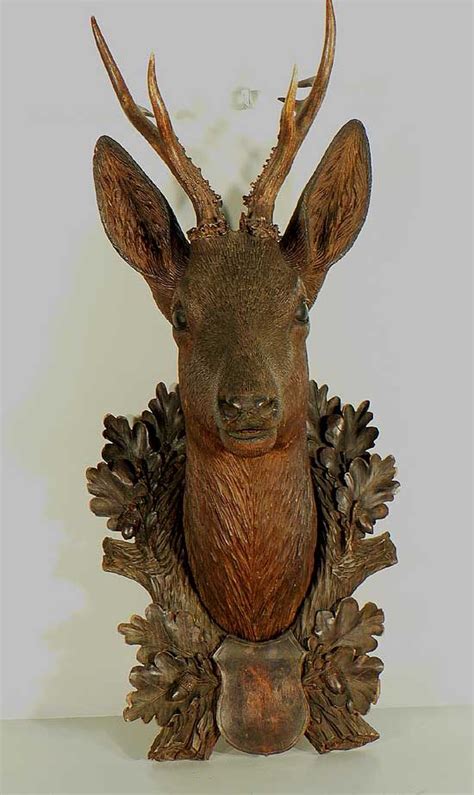 fine carved wood deer head ca. 1900 Paper Mache Sculpture, Sculptures ...