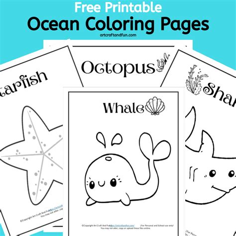 Free Printable Ocean and Sea Animal Coloring Pages