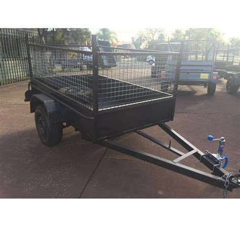 7x4 Box Trailer Low Side with 600mm Cage - Mechid Trailers