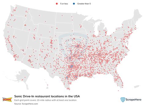 List of all Sonic Drive-In store locations | ScrapeHero Data Store