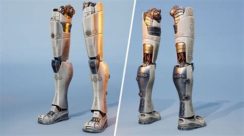 mechanical robot legs with cable and carvings 3D model 3D model | CGTrader