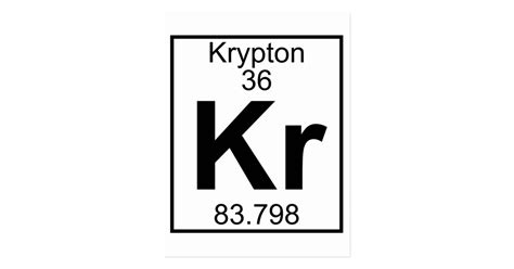 Element 036 - Kr - Krypton (Full) Postcard | Zazzle