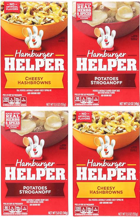 Amazon.com : Hamburger Helper Variety Bundle: (2) Cheesy Hashbrowns 5 ...