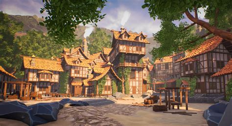 Modular Medieval Town (Stylized Town, Stylized Village, Medieval ...