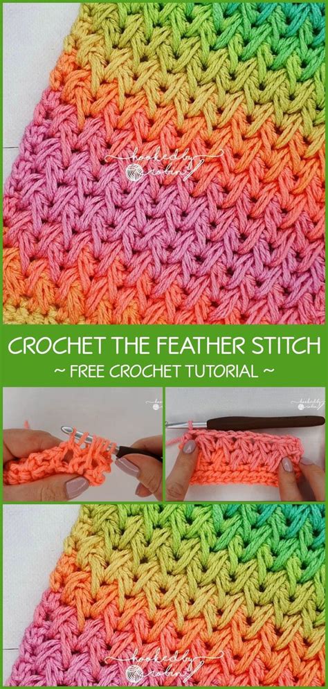 Easy Feather Stitch Crochet Tutorial in 2020 | Easy crochet stitches ...