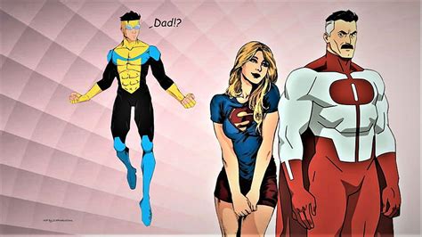 Supergirl In Love 2, nexus, omni man, DC comics, fan art, backgrounds ...