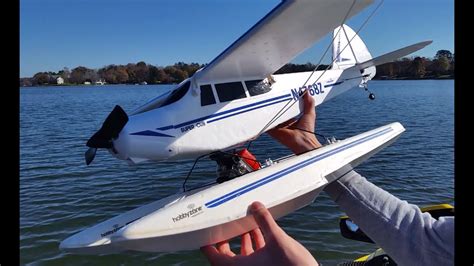 RC Supercub Seaplane with GoPro Flying on the Lake - YouTube