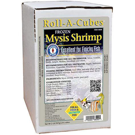 Frozen Mysis Shrimp Roll-A-Cube (2 lb - 216 cubes) - San Francisco Bay ...