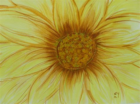 Yellow Daisy Painting by Ginny Youngblood